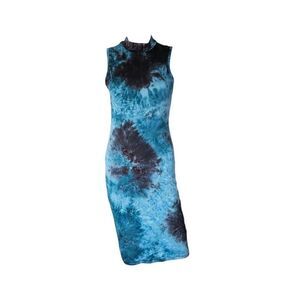 y2k tie dye midi dress
